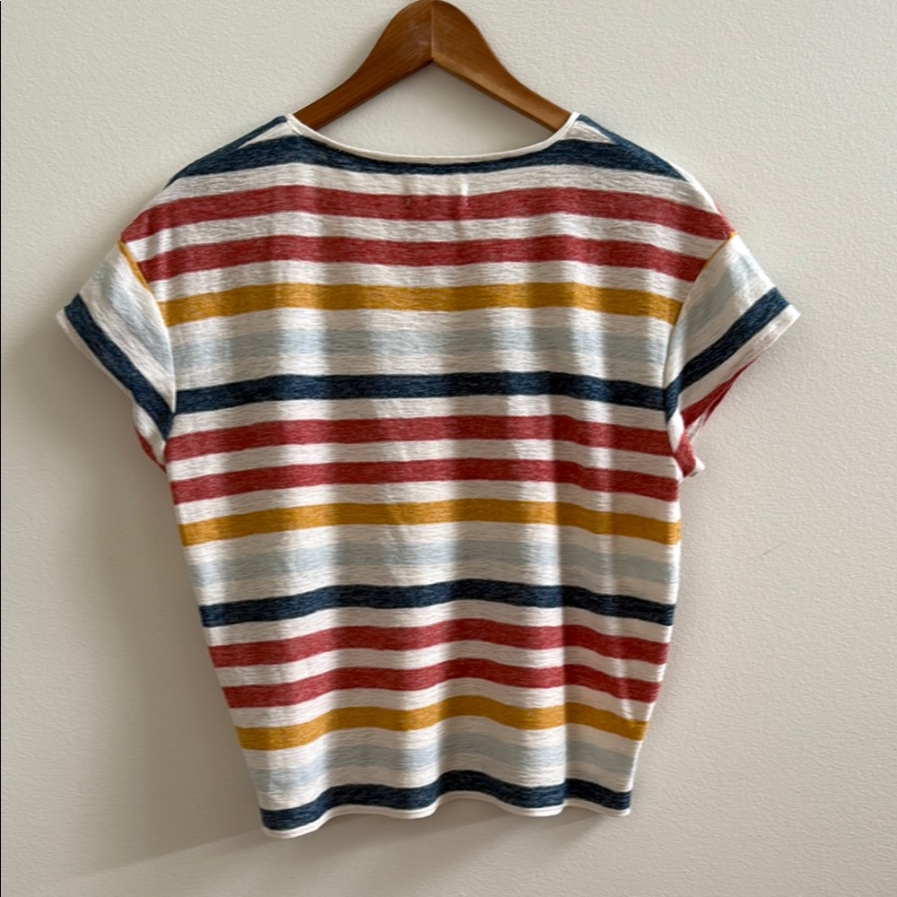 Madewell Striped Short Sleeve Tee in Red, Mustard, Navy & White - Picture 5 of 5
